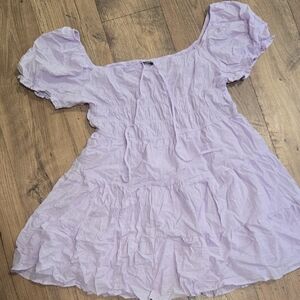 Lavender Puff Sleeve Dress
